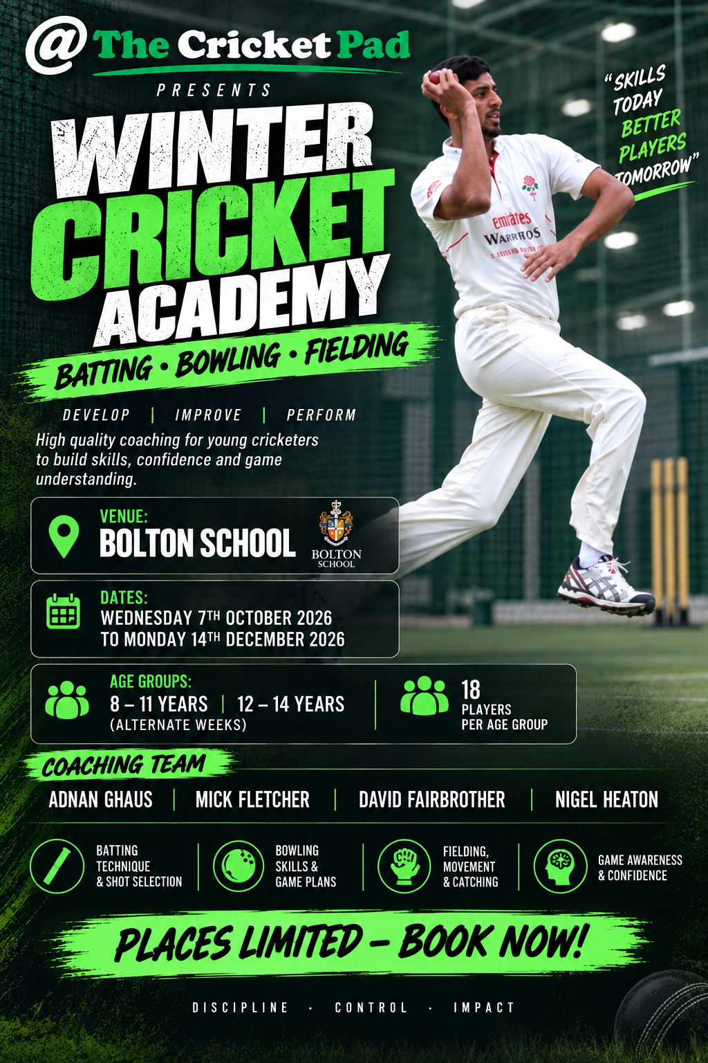 Winter Cricket Academy poster